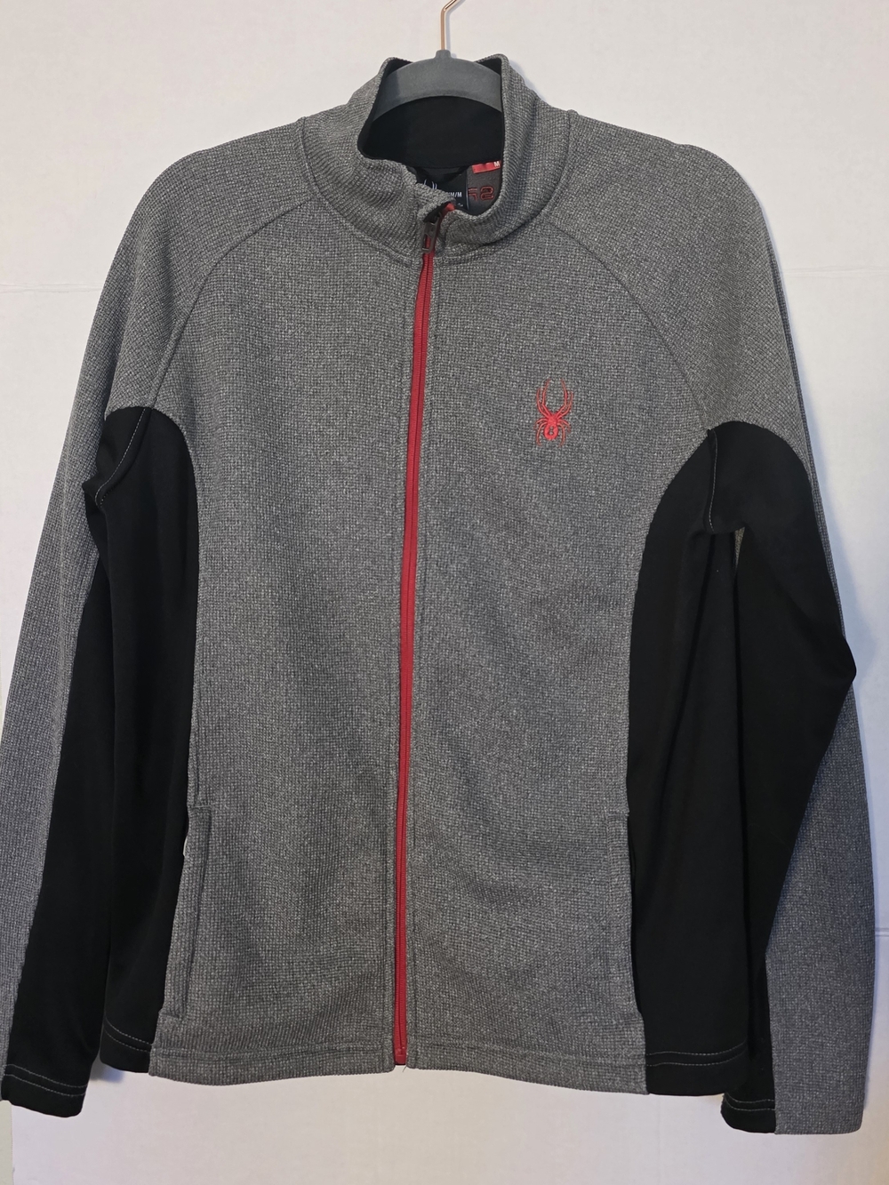 Spyder Mens Allegiant Constant Full Zip Sweater Jacket Gray Fleece Athleticwear